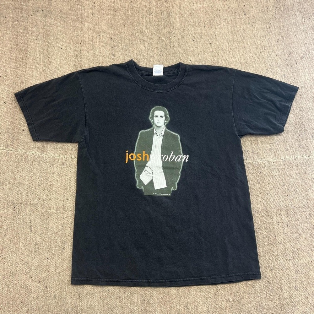 Vintage John Groban‎ Shirt Mens Large Black Closer Tour 2004
